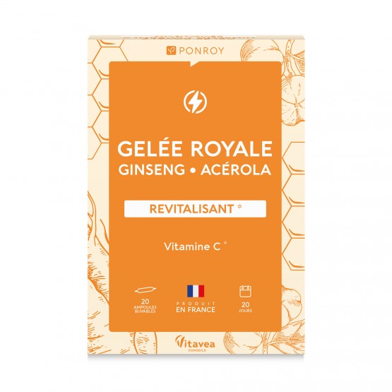 Ampoules de Gelée royale - Ginseng - Acérola